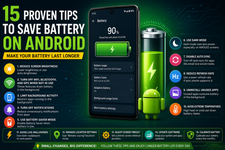 How to Reduce Battery Drain on Android: 15 Real Solutions