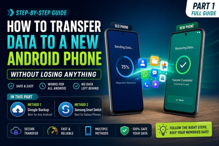 How to Transfer Data From Old Phone to New Android Phone(part 1)