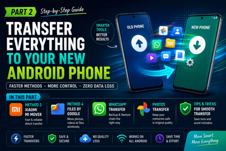 How to Transfer Data From Old Phone to New Android Phone(part 2)