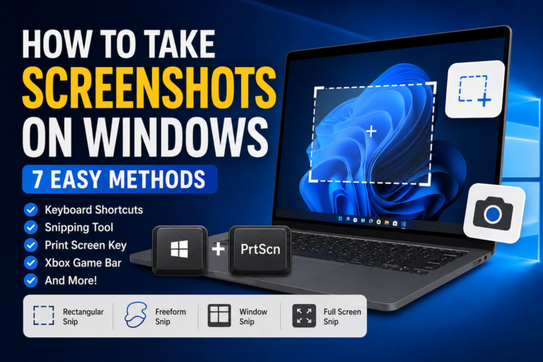 How to Take Screenshots on Windows (The Fastest Methods That Actually Save Time)